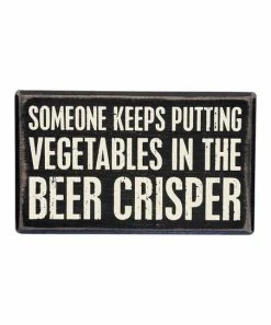 Primitives by Kathy | Black 'Beer Crisper' Box Sign