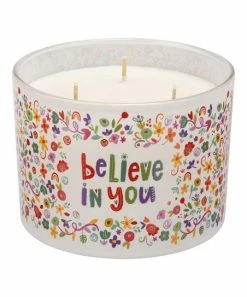 Primitives by Kathy | White & Red Multicolor 'Believe In You' Jar Candle