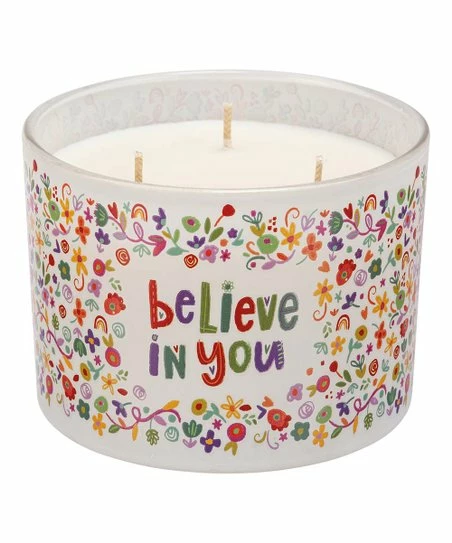 Primitives by Kathy | White & Red Multicolor 'Believe In You' Jar Candle