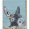 Primitives by Kathy | Blue Floral Donkey Spiral Notebook