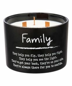 Primitives by Kathy | Black & White 'Family' Wood-Wick Jar Candle