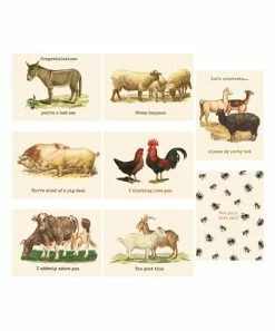 Primitives by Kathy | Cream 'You Goat This' Note Card Set