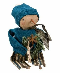 Primitives by Kathy | Blue & Green 'Snow' Seth Snowman Doll
