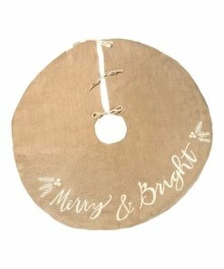 Primitives by Kathy | Brown 'Merry & Bright' Tree Skirt