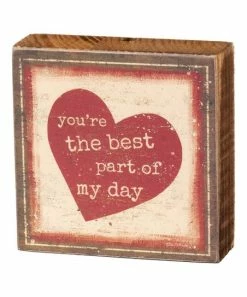 Primitives by Kathy | Beige & Red 'You're The Best Part of My Day' Block Sign