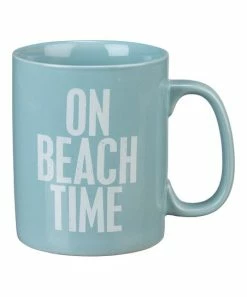 Primitives by Kathy | Blue & White 'On Beach Time' Mug