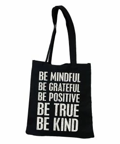 Primitives by Kathy | Black & White 'Be True Be Kind' Tote