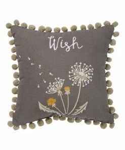 Primitives by Kathy | Brown & White Floral 'Wish' Throw Pillow