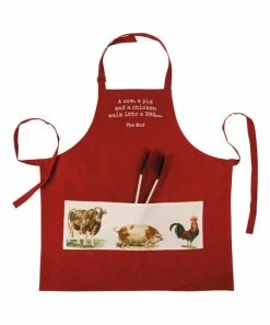 Primitives by Kathy | Red & Cream Animals 'The End' Apron