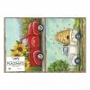Primitives by Kathy | Blue & Red Trucks Disposable Place Mat - Set of 24