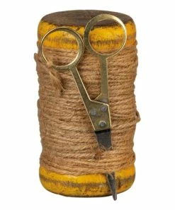 Primitives by Kathy | Khaki Distressed Spool of Twine & Goldtone Pair of Scissors