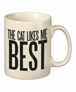 Primitives by Kathy | Cream 'Cat Likes Me' Mug