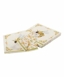 Primitives by Kathy | White & Yellow Floral Bee Paper Napkin - Set of 20