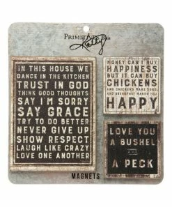 Primitives by Kathy | Black & White Farmhouse Magnet - Set of Three