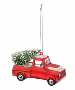 Primitives by Kathy | Red Snow Truck Tree Ornament