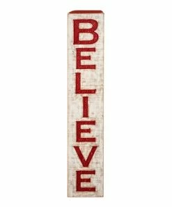 Primitives by Kathy | Red 'Believe' Wall Sign