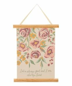 Primitives by Kathy | Pink Floral 'God Is Always Good' Wall Hanging