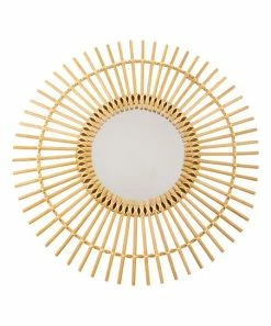 Primitives by Kathy | Brown Rattan Sunburst Large Mirror