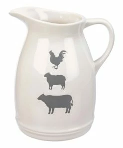 Primitives by Kathy | Off-White & Gray Farm Animals Pitcher