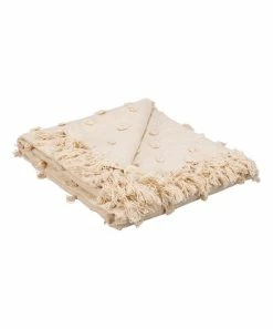Primitives by Kathy | Cream Swiss Dot Fringe-Accent Throw
