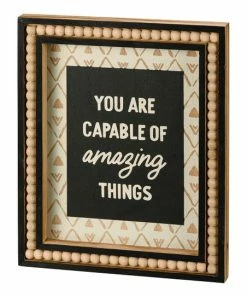 Primitives by Kathy | Black & Brown Geo 'Amazing Things' Framed Wall Art