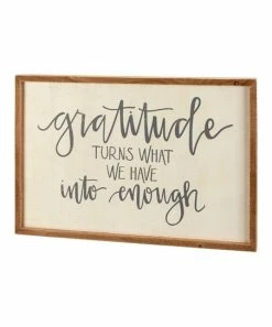 Primitives by Kathy | Cream 'Gratitude' Inset Box Sign