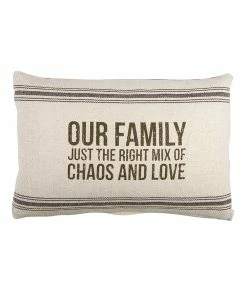 Primitives by Kathy | Cream 'Chaos & Love' Throw Pillow