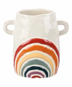 Primitives by Kathy | Cream & Red Rainbow Vase