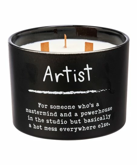 Primitives by Kathy | Black & White 'Artist' Jar Candle