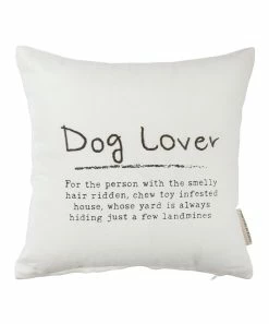 Primitives by Kathy | Cream & Black 'Dog Lover' Throw Pillow