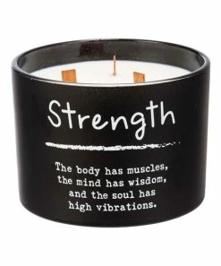 Primitives by Kathy | Black & White 'Strength' Jar Candle