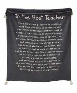 Primitives by Kathy | Gray 'To The Best Teacher' Throw