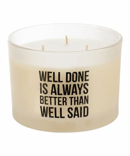 Primitives by Kathy | White & Black 'Well Done' Jar Candle