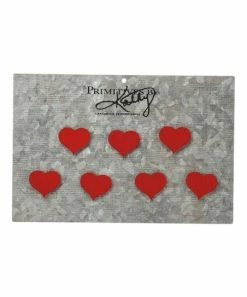 Primitives by Kathy | Red Heart Magnet Set