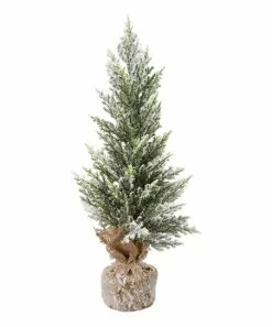 Primitives by Kathy | White & Green Small Frosted Topiary