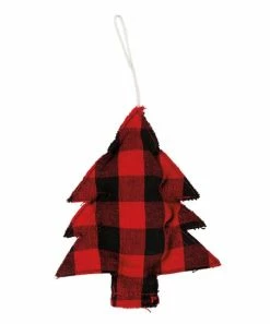 Primitives by Kathy | Red & Black Buffalo Check Tree Ornament