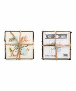 Primitives by Kathy | 'My Heart is in California' Coaster - Set of Four