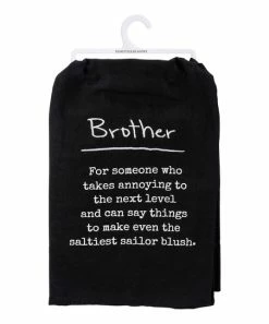 Primitives by Kathy | Black & White 'Brother' Dish Towel