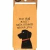 Primitives by Kathy | Yellow 'My Dog' Dish Towel Set