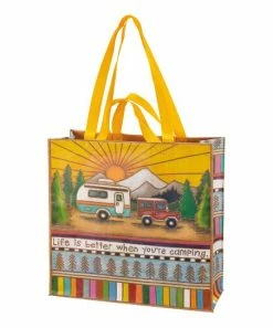 Primitives by Kathy | Yellow Multicolor RV 'Life Is Better' Tote