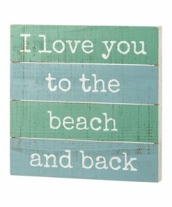 Primitives by Kathy | Green & Teal 'To The Beach & Back' Wood-Slat Box Sign