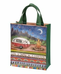 Primitives by Kathy | Blue Multicolor RV 'By a Campfire' Tote