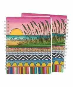Primitives by Kathy | Pink & Blue 'Kindness Changes Everything' Sunset Spiral Notebook