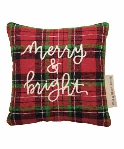 Primitives by Kathy | Red 'Merry & Bright' Mini Pillow
