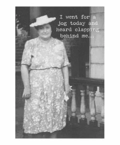 Primitives by Kathy | Black & White 'Jog Today' Greeting Card