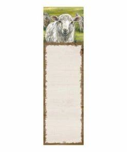Primitives by Kathy | Beige Friendly Sheep Notepad