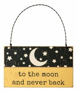 Primitives by Kathy | Blue & Yellow 'Never Back' Ornament
