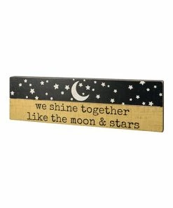 Primitives by Kathy | Blue & Yellow 'Moon & Stars' Block Sign