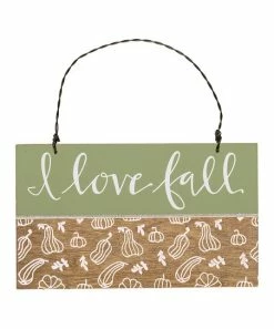 Primitives by Kathy | Green & Beige 'I Love Fall' Wall Sign