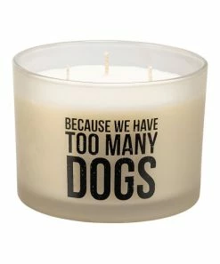 Primitives by Kathy | White 'Too Many Dogs' Jar Candle